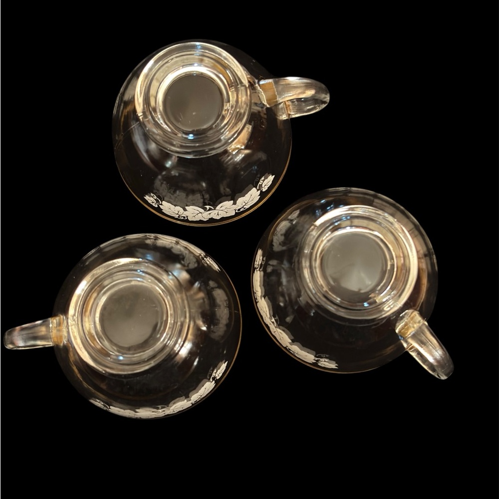 Vintage Anchor Hocking Maple Leaf  Glass Punch Bowl Set - Picture 7 of 16